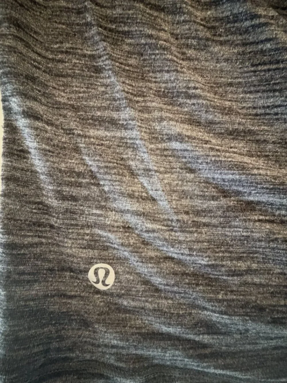 LULULEMON MEANT TO MOVE HEATHERED BLACK LS ATHLEISURE TOP SIZE 8